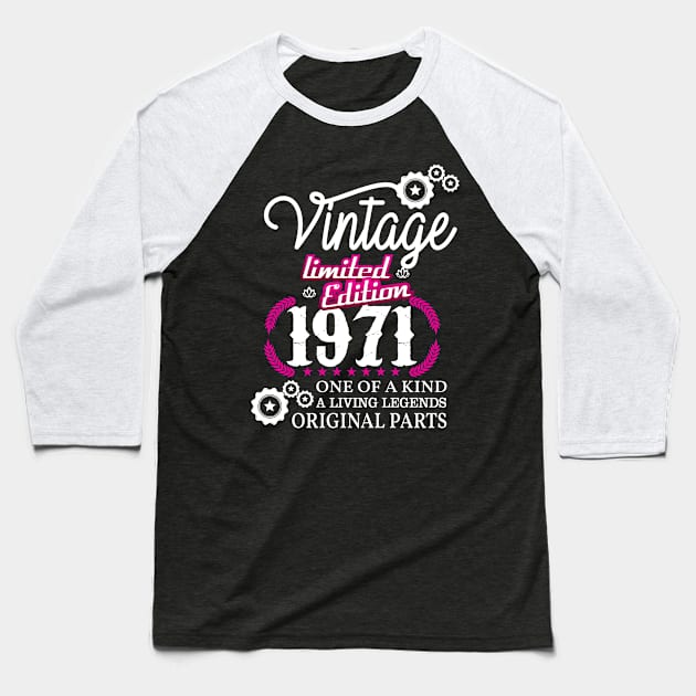 Vintage Limited Edition 1971 Original parts Baseball T-Shirt by Diannas